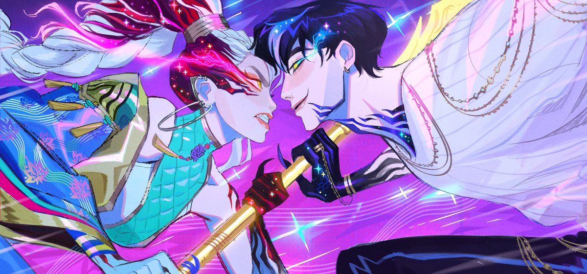 Early concept art for the fight sequence between Rumi and Jinu. Thompson, Ami. KPop Demon Hunters. Netflix. 2025