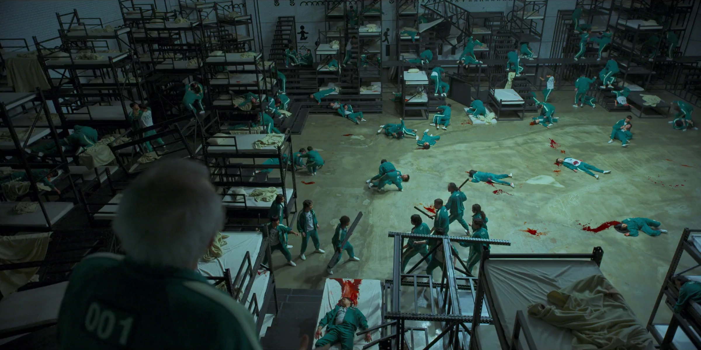 Il-nam overlooking the bloodbath of the unofficial lights out game.