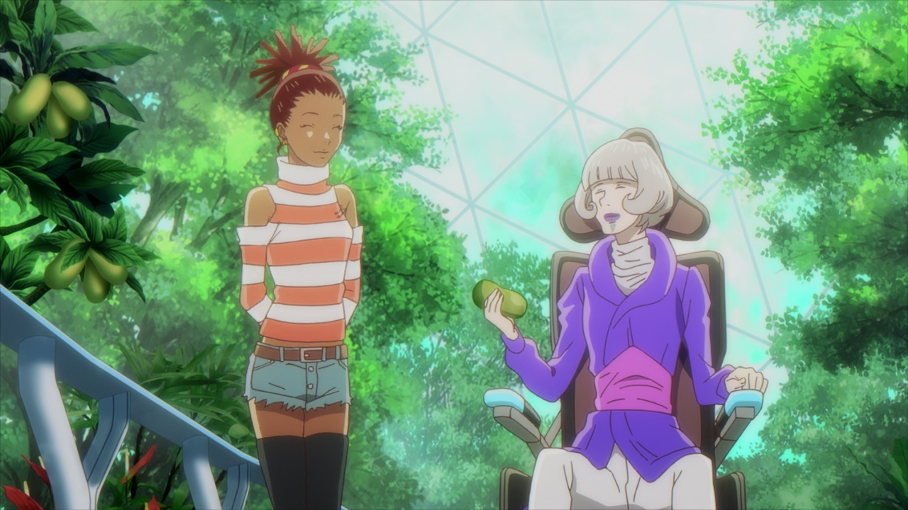 Carole stands by singer, Desmond, in Carole & Tuesday.