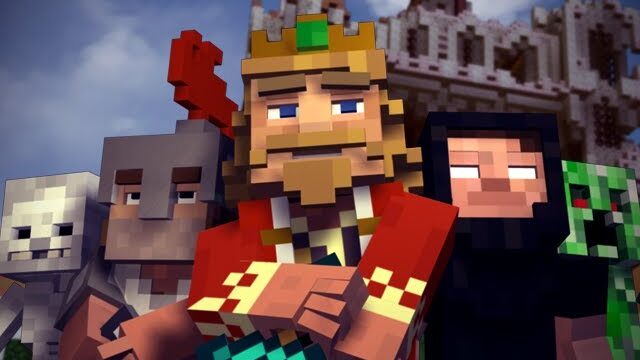 The thumbnail for CaptainSparklez’s second parody, “Fallen Kingdom.” "Fallen Kingdom" - A Minecraft Parody of Coldplay's Viva la Vida (Music Video). YouTube, uploaded by CaptainSparklez. 1 Apr. 2011.