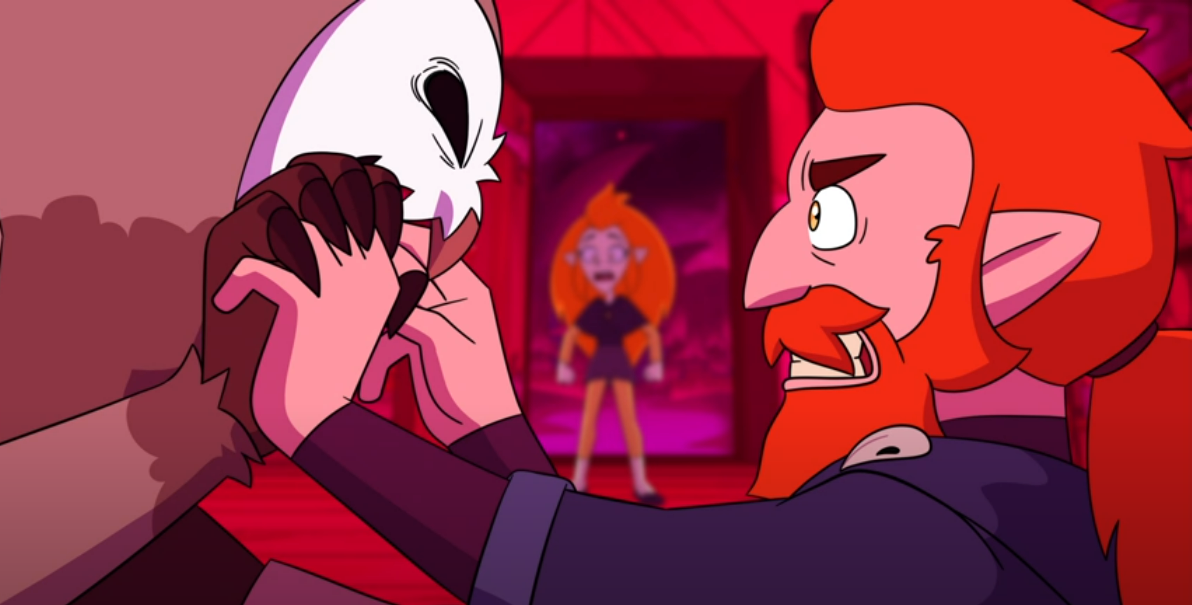 Eda remembering an episode when she attacked her father as the Owlbeast