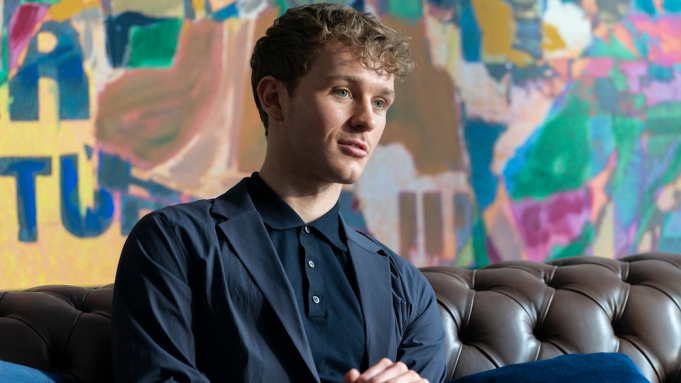 Robert pitching new ideas after his move to California. Industry. HBO, 2020-.