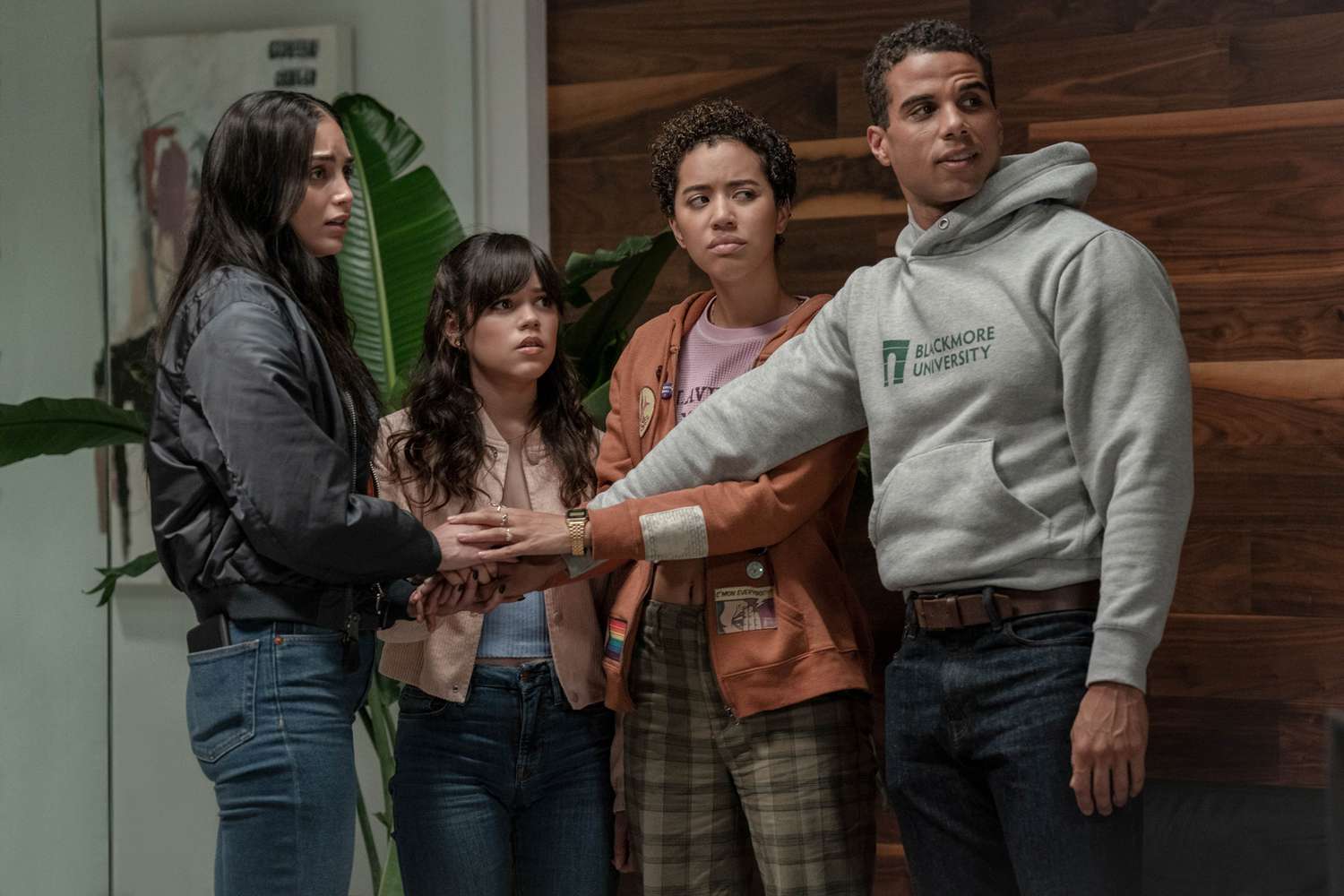 The core four: Sam and Tara Carpenter, Mindy and Chad Meeks-Martin.
'Scream 6.' Matt Bettinelli-Olpin & Tyler Gillett. 2023.