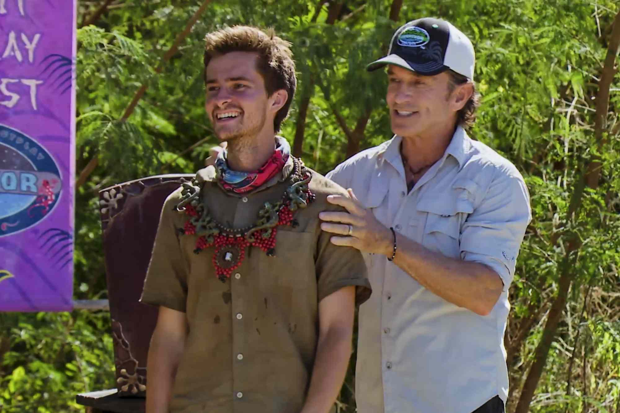 Charlie Davis winning individual immunity on 'Survivor 46.'