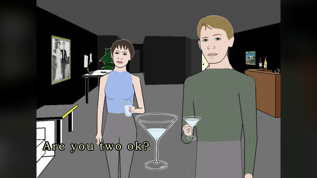 Trip and Grace looked confused when the player asks “Are you two ok?”