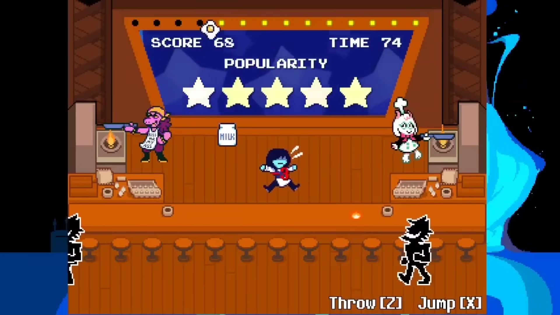 The three heroes bonding in a minigame. Fox, Toby, creator. 'Deltarune'. Toby Fox, 2025. PC.