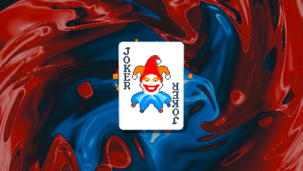 Promotional image of the “Balatro” mascot, Joker. 