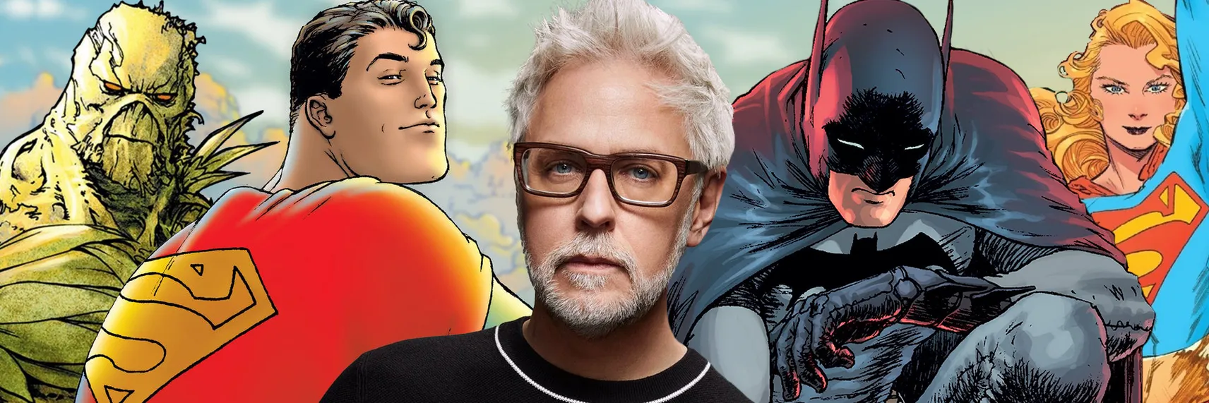 James Gunn amongst the most prominent DC characters. Collura, Scott. "James Gunn’s DCU Is Perfectly Positioned to Supplant Marvel..." IGN, 24 July 2023.