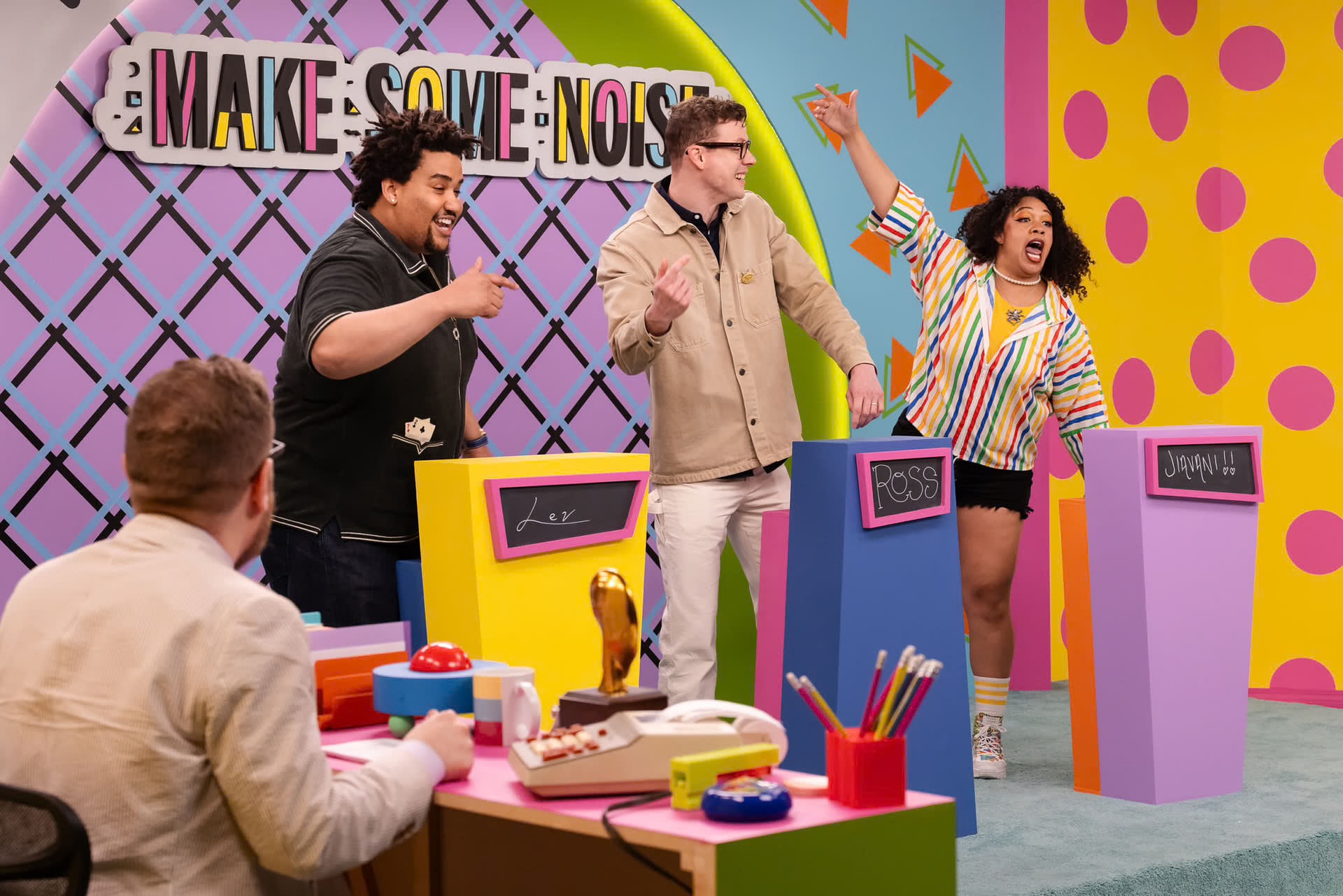 “Make Some Noise” cast doing skits. 