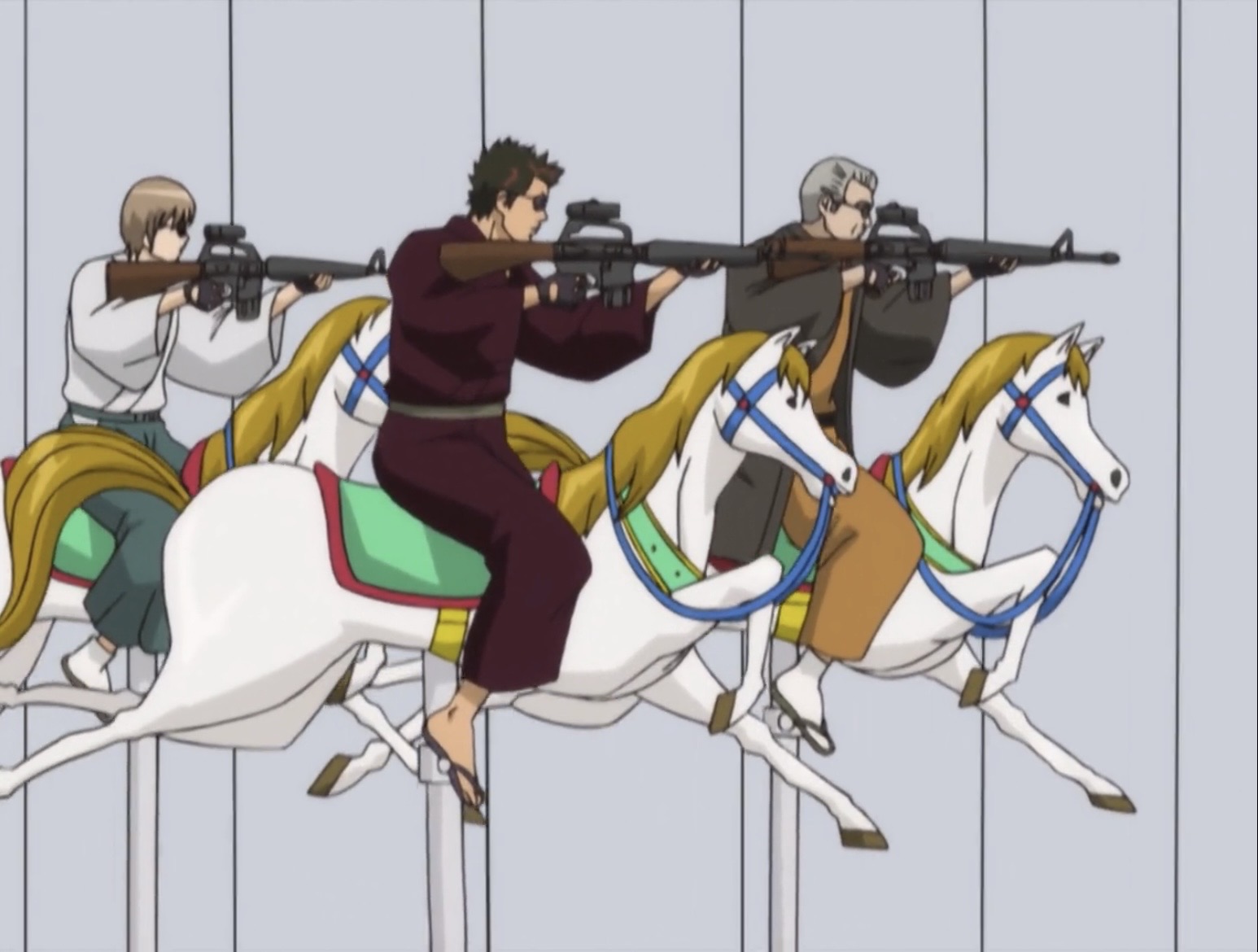 A silly attempt by the Shinsengumi to eliminate the boyfriend of Matsudaira's daughter.