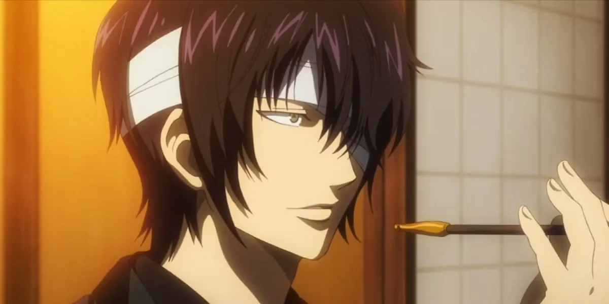 Takasugi having a smoke in his hideout.