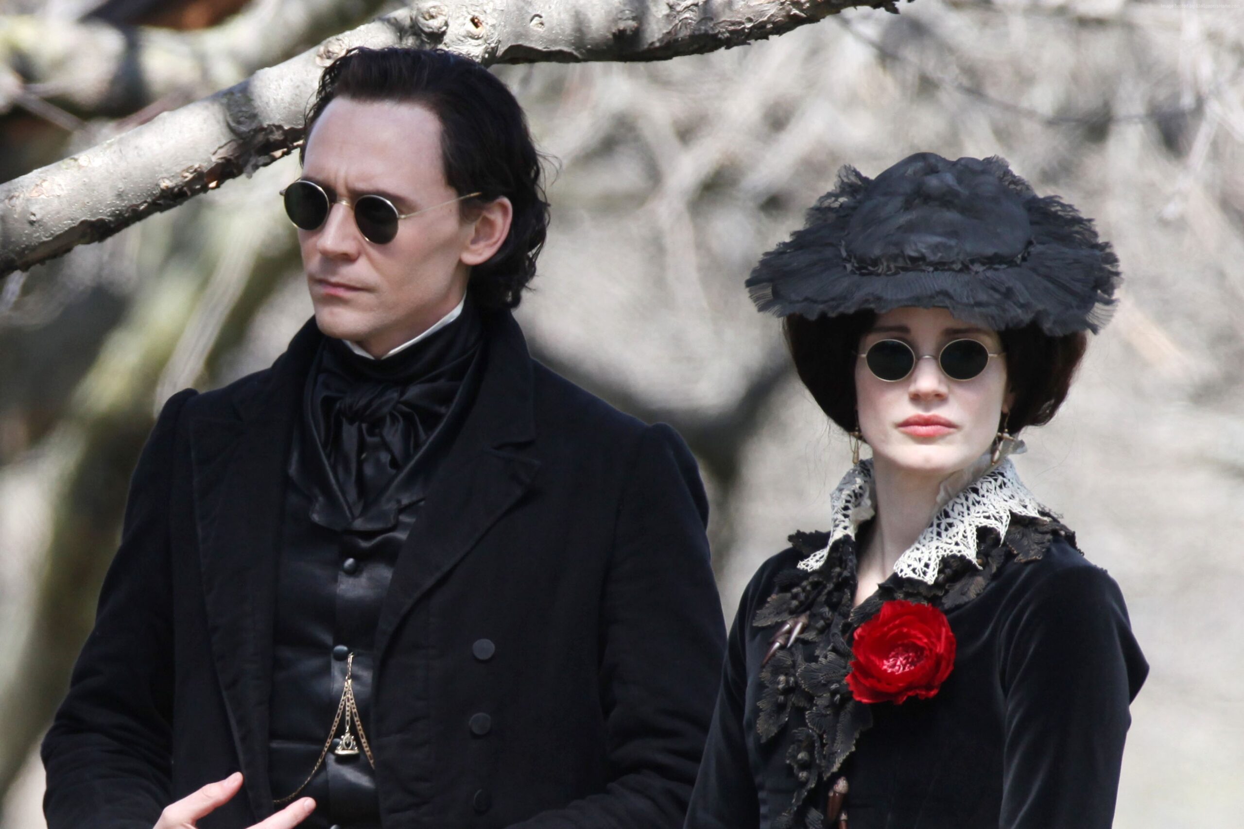 Thomas and Lucille arriving at the park, their gothic black clothing making them stick out in the bright colors of American Edwardian wear.