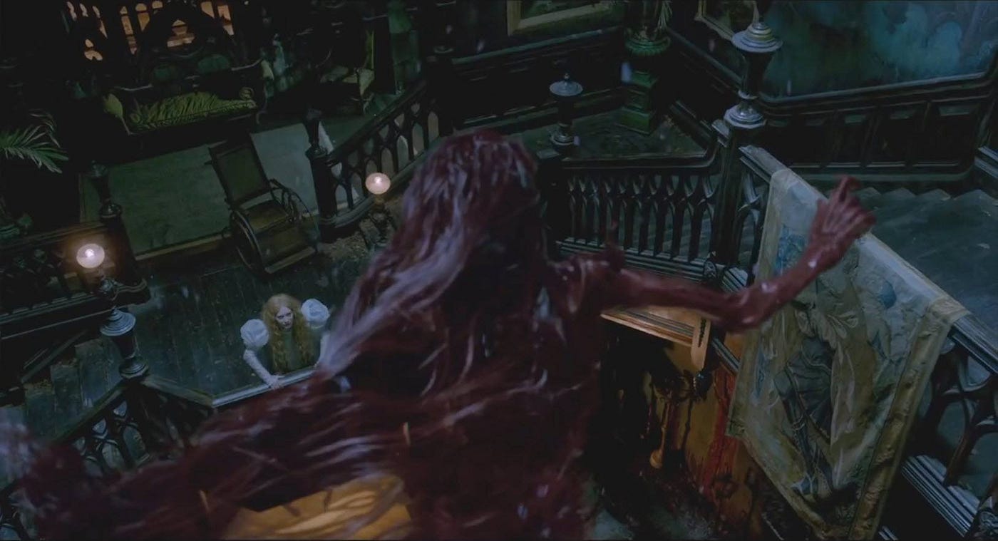 Edith witnesses the bloody ghost of Enola.