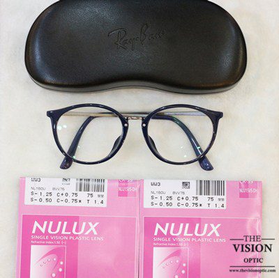 กรอบ Rayban  รุ่น RB7083D + เลนส์ Hoya รุ่น Nulux 1.50