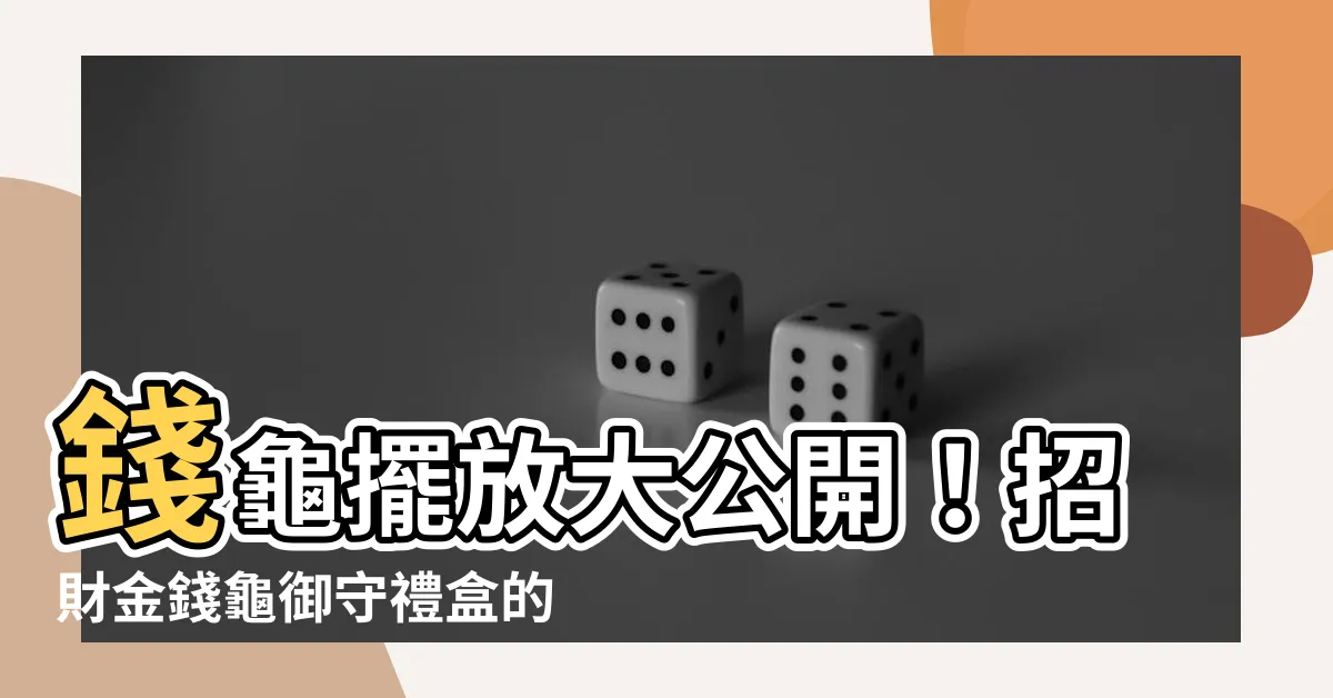 【錢龜怎麼放】錢龜擺放大公開！招財金錢龜御守禮盒的神奇效用