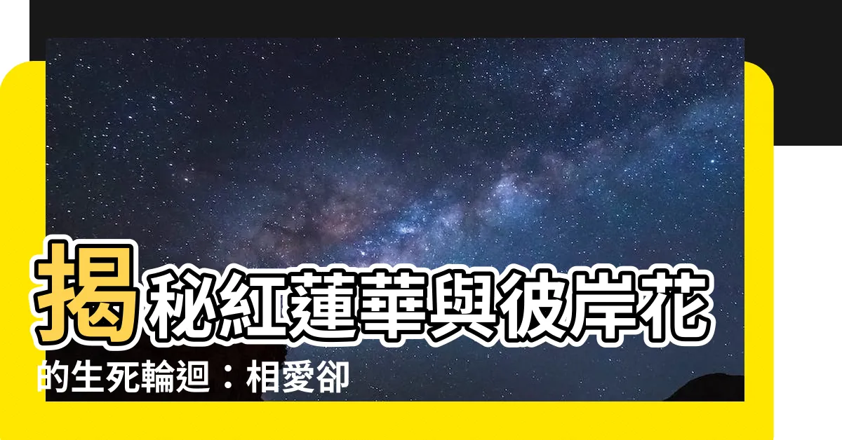 【紅蓮華 彼岸花】揭秘紅蓮華與彼岸花的生死輪迴：相愛卻註定永不相見