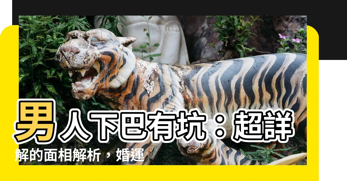 【男人下巴有坑】男人下巴有坑：超詳解的面相解析，婚運、財運全揭秘！
