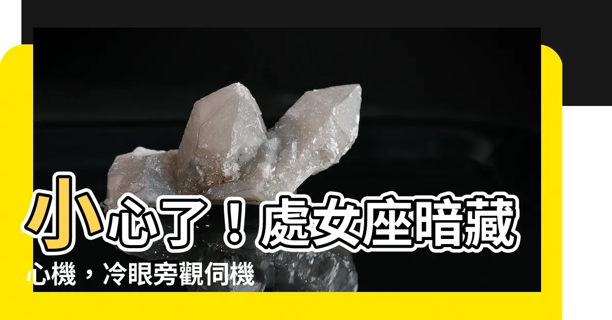 【處女座 心機】小心了！處女座暗藏心機，冷眼旁觀伺機而動？