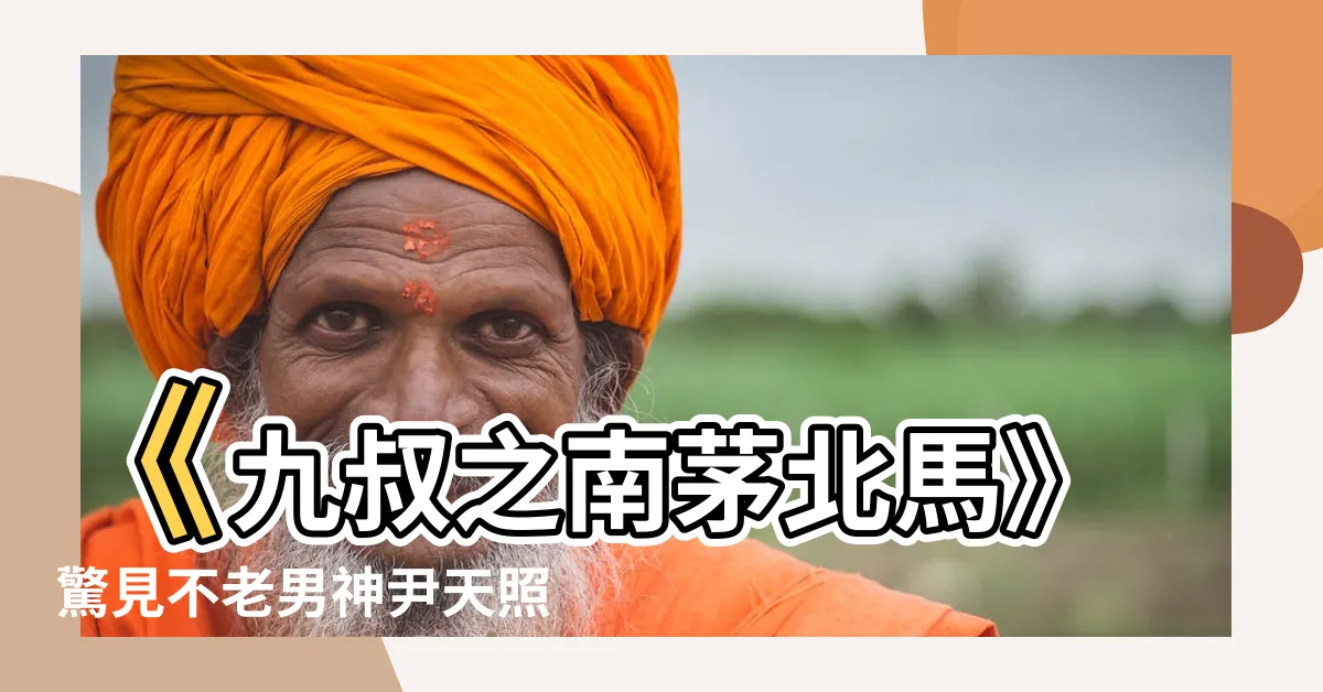 【九叔之南茅北馬】《九叔之南茅北馬》驚見不老男神尹天照逆齡開鏡！