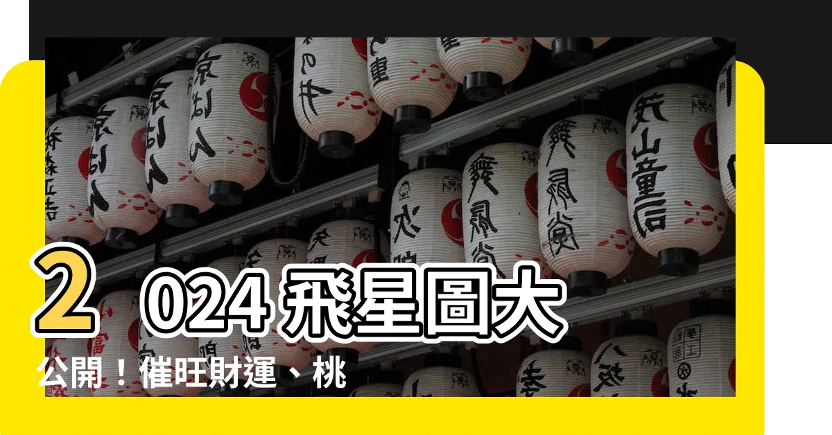 【2024 飛星圖】2024 飛星圖大公開！催旺財運、桃花超簡單