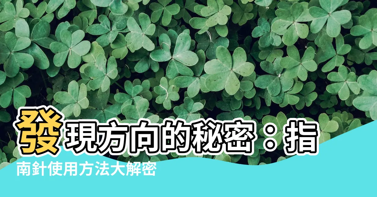 【指南針使用方法】發現方向的秘密：指南針使用方法大解密！