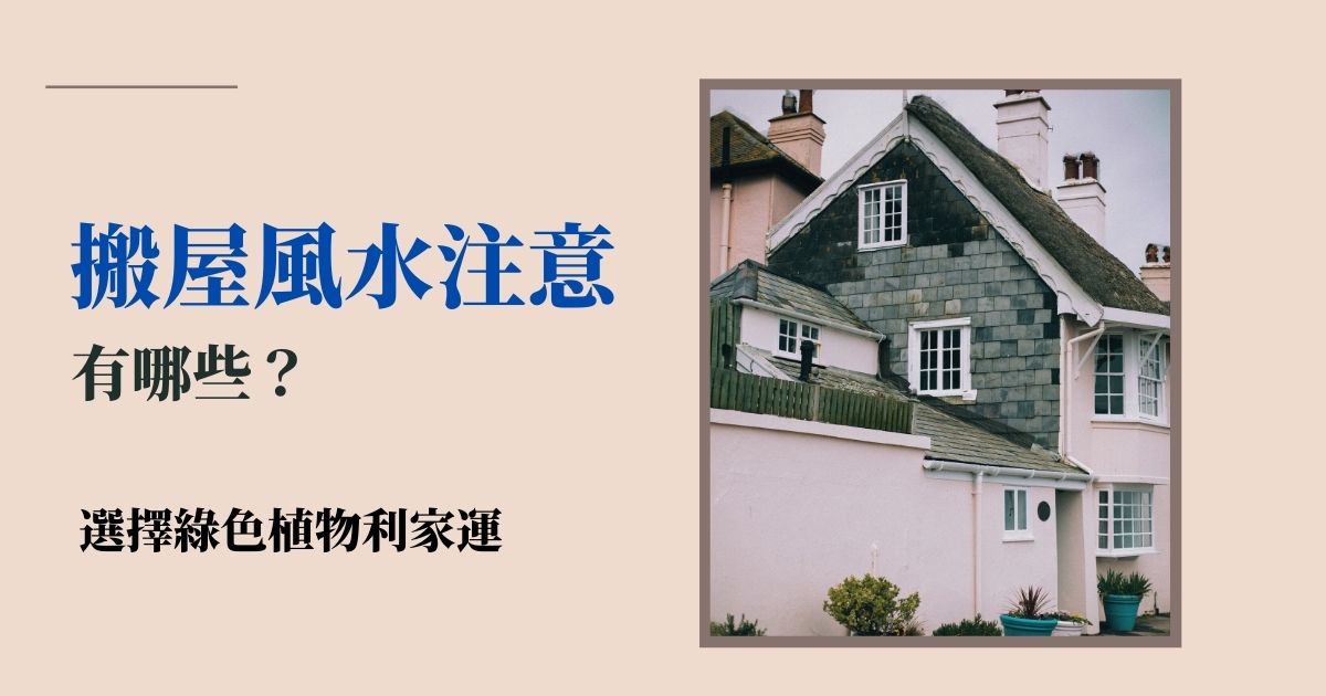 搬屋風水注意有哪些？選擇綠色植物利家運 | 家居風水2021