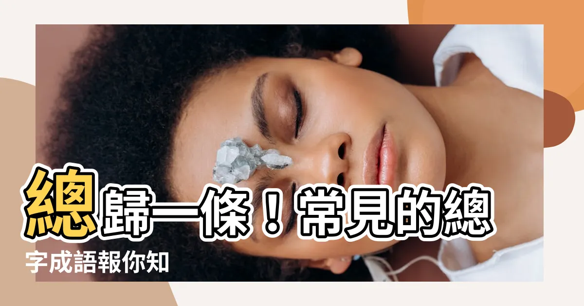 【總的成語有什麼】總歸一條！常見的總字成語報你知