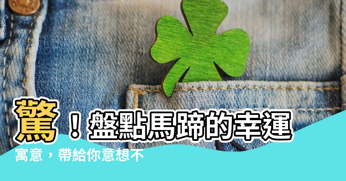 【馬蹄寓意】驚！盤點馬蹄的幸運寓意，帶給你意想不到的好運
