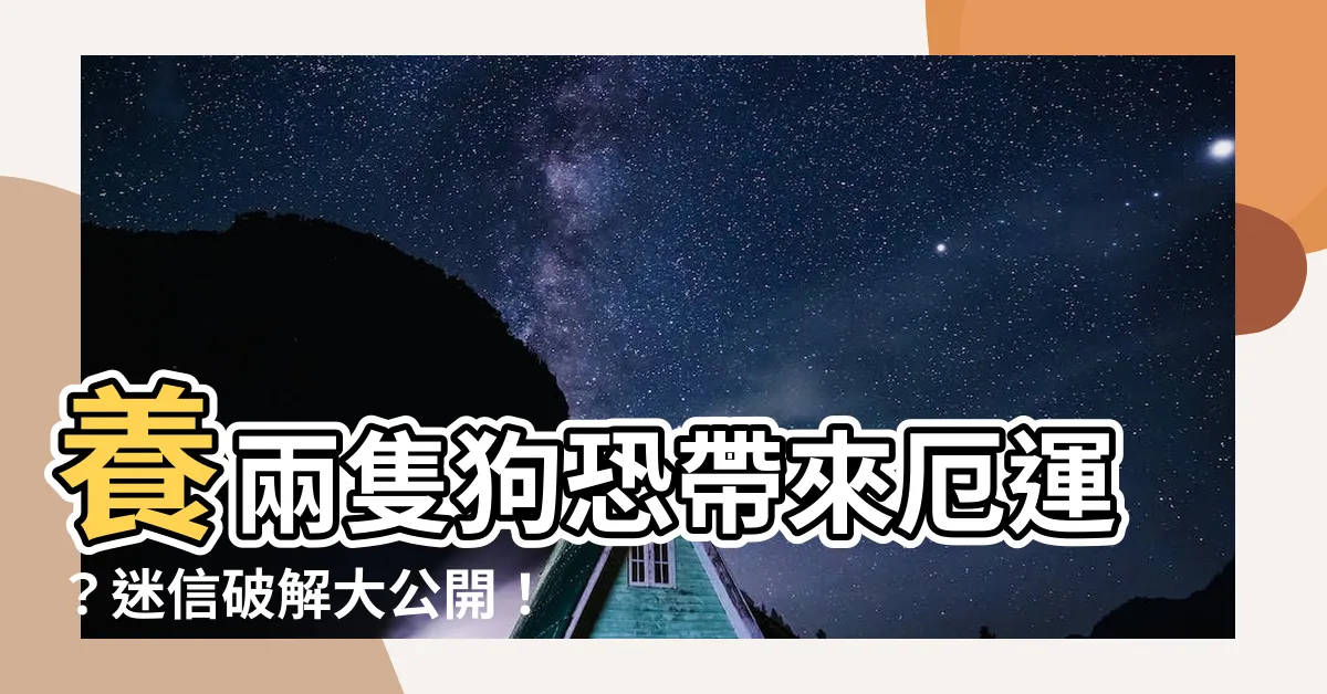 【養兩隻狗 迷信】養兩隻狗恐帶來厄運？迷信破解大公開！