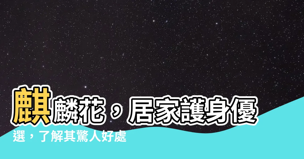 【麒麟花優點】麒麟花，居家護身優選，瞭解其驚人好處！