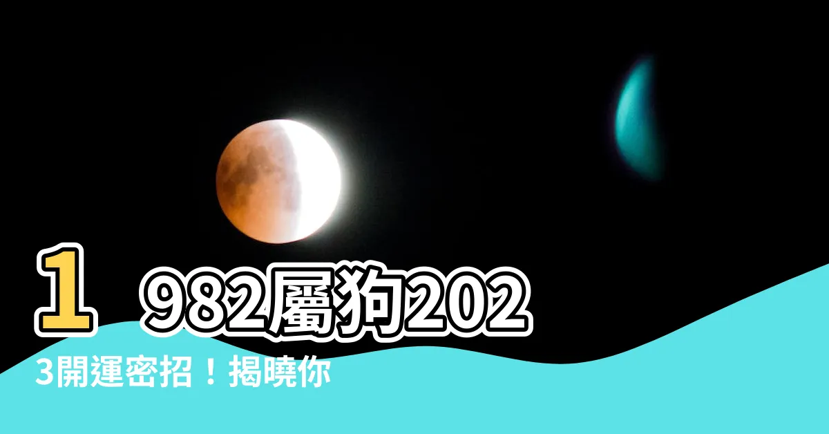 【1982屬狗2023運勢顏色】1982屬狗2023開運密招！揭曉你的幸運色！