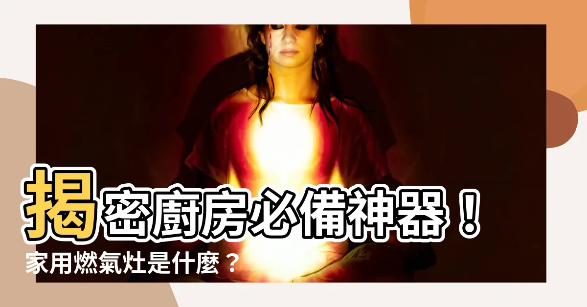 【燃氣灶是什麼】揭密廚房必備神器！家用燃氣灶是什麼？
