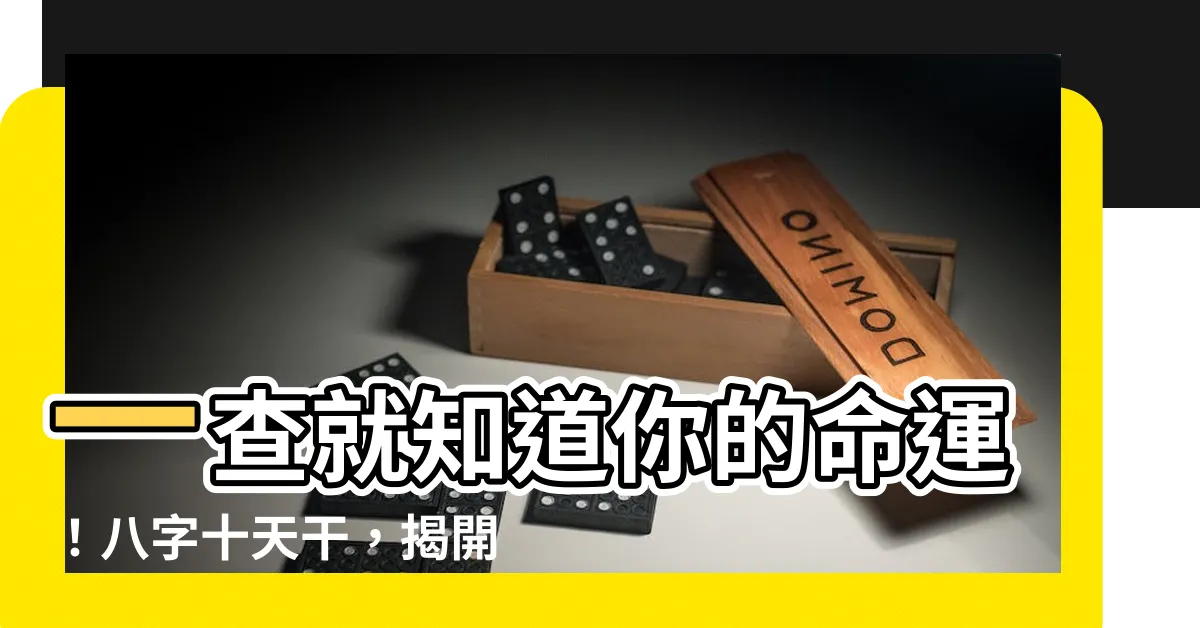 【八字十天干】一查就知道你的命運！八字十天干，揭開你的命運輪盤