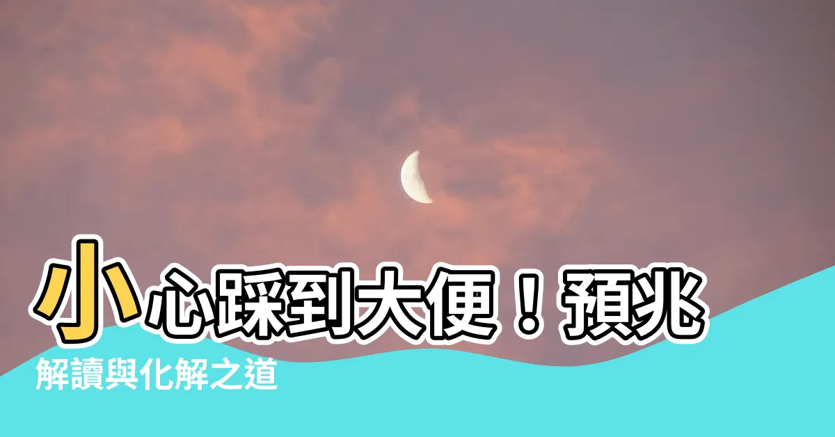 【踩到人屎】小心踩到大便！預兆解讀與化解之道