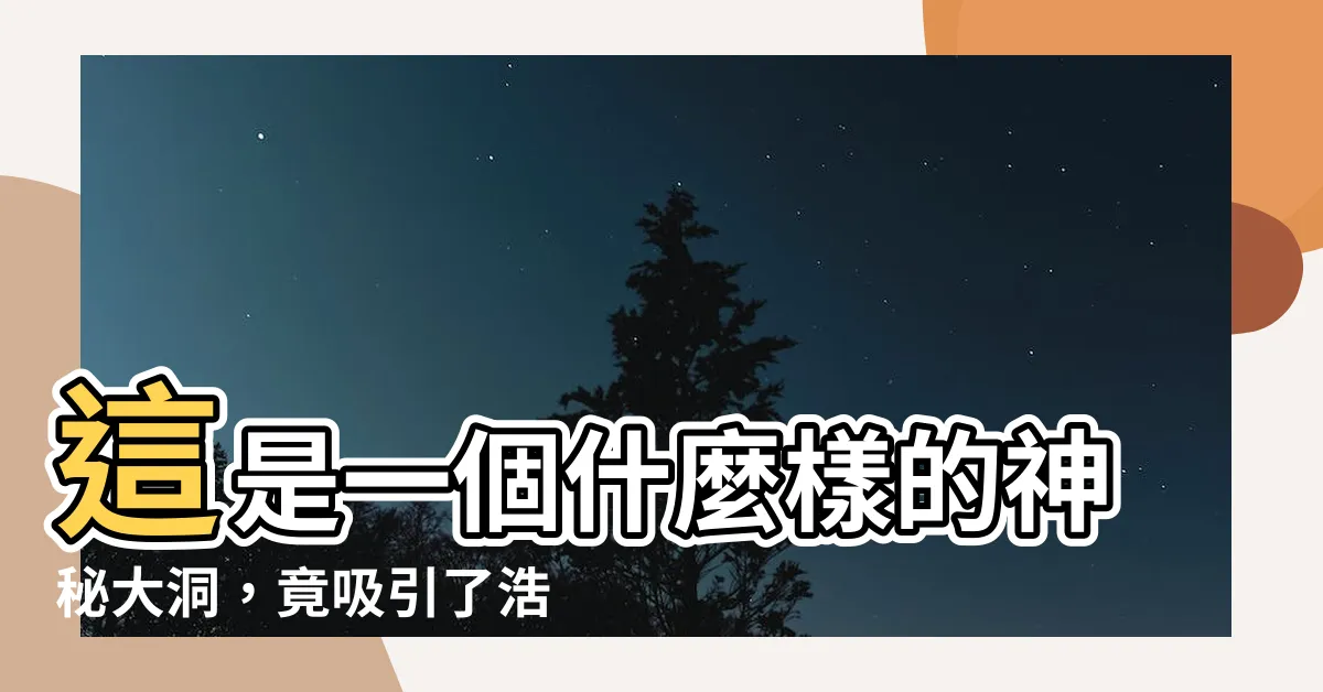 【這是什麼洞】這是一個什麼樣的神秘大洞，竟吸引了浩浩蕩蕩的遊客前來探險？
