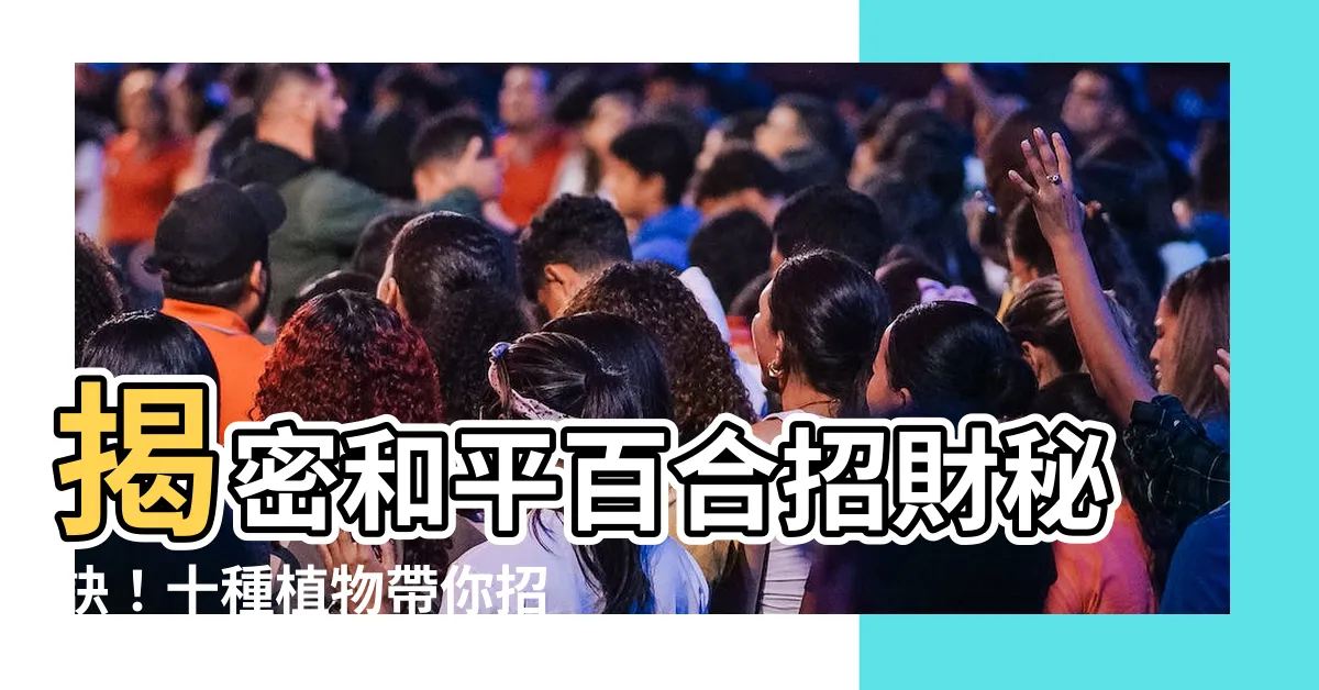 【和平百合風水】揭密和平百合招財秘訣！十種植物帶你招好運！