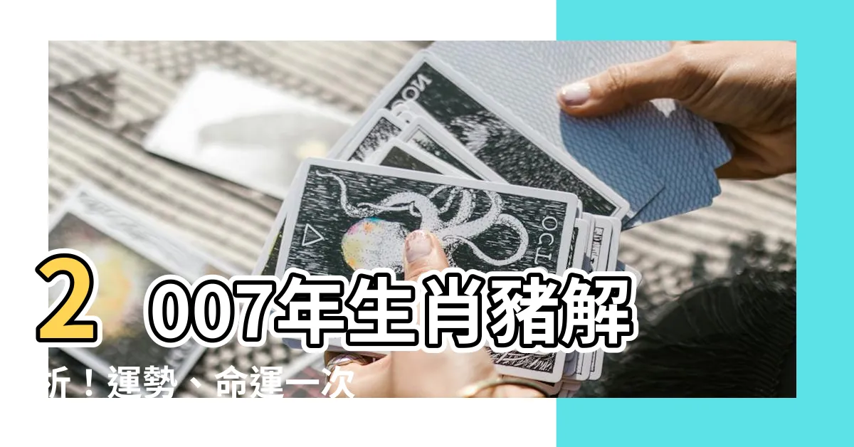 【2007年生肖】2007年生肖豬解析！運勢、命運一次揭曉！