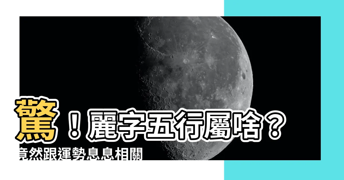 【麗五行】驚！麗字五行屬啥？竟然跟運勢息息相關
