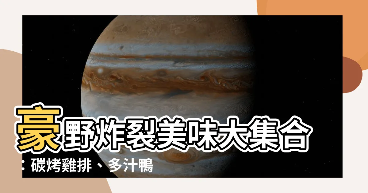 【豪野】豪野炸裂美味大集合：碳烤雞排、多汁鴨肉、迷幻音樂一次滿足