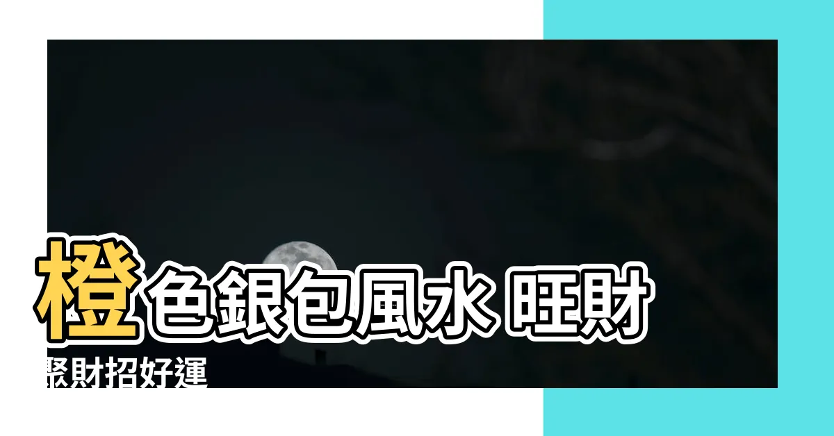 【橙色銀包 風水】橙色銀包風水 旺財聚財招好運