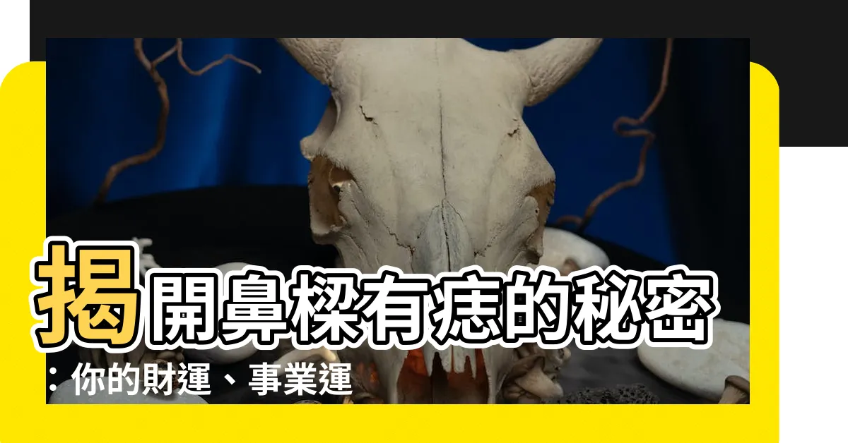 【鼻樑有痣】揭開鼻樑有痣的秘密：你的財運、事業運勢大解密