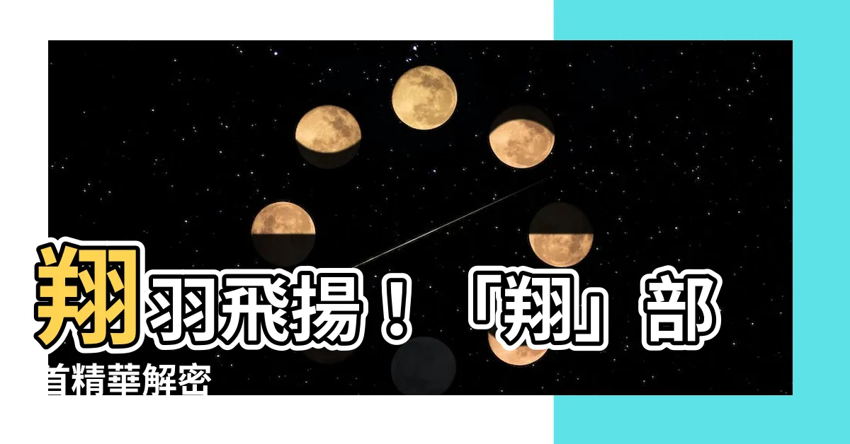 【翔部首】翔羽飛揚！「翔」部首精華解密