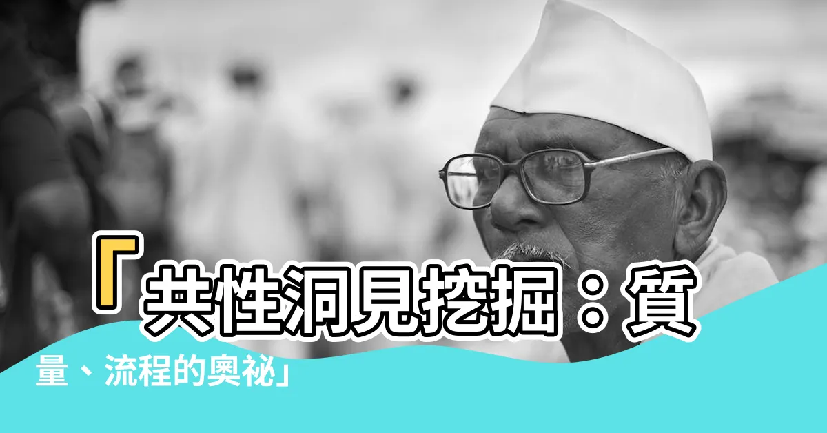 【共性分析】「共性洞見挖掘：質量、流程的奧秘」