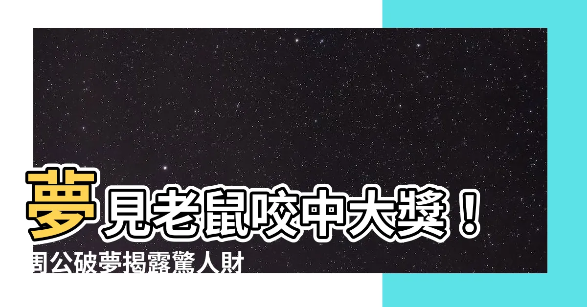 【夢見老鼠咬】夢見老鼠咬中大獎！周公破夢揭露驚人財運