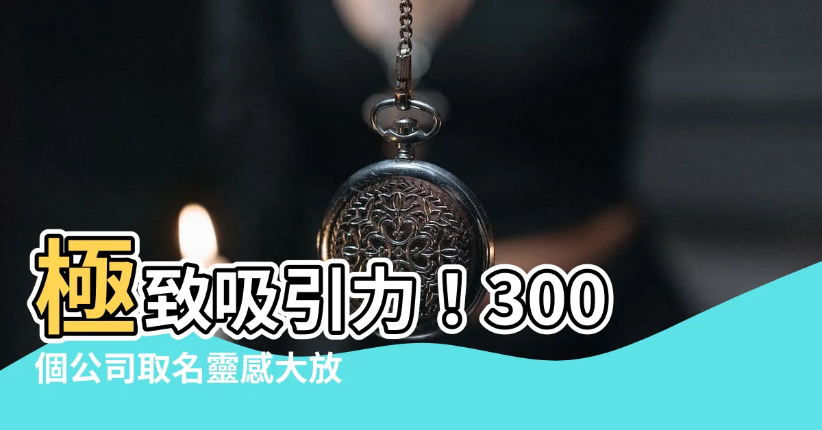 【公司 名】極致吸引力！300個公司取名靈感大放送