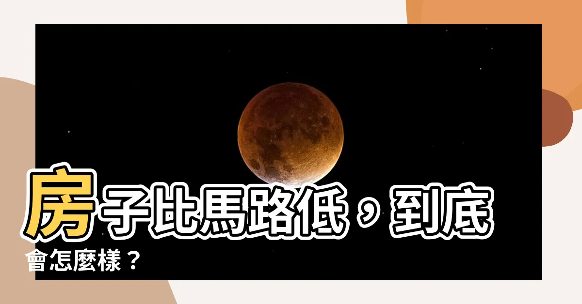 【房子比馬路低】房子比馬路低，到底會怎麼樣？