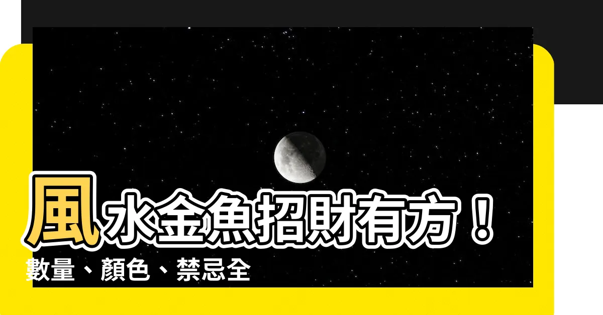 【風水金魚】風水金魚招財有方！數量、顏色、禁忌全攻略