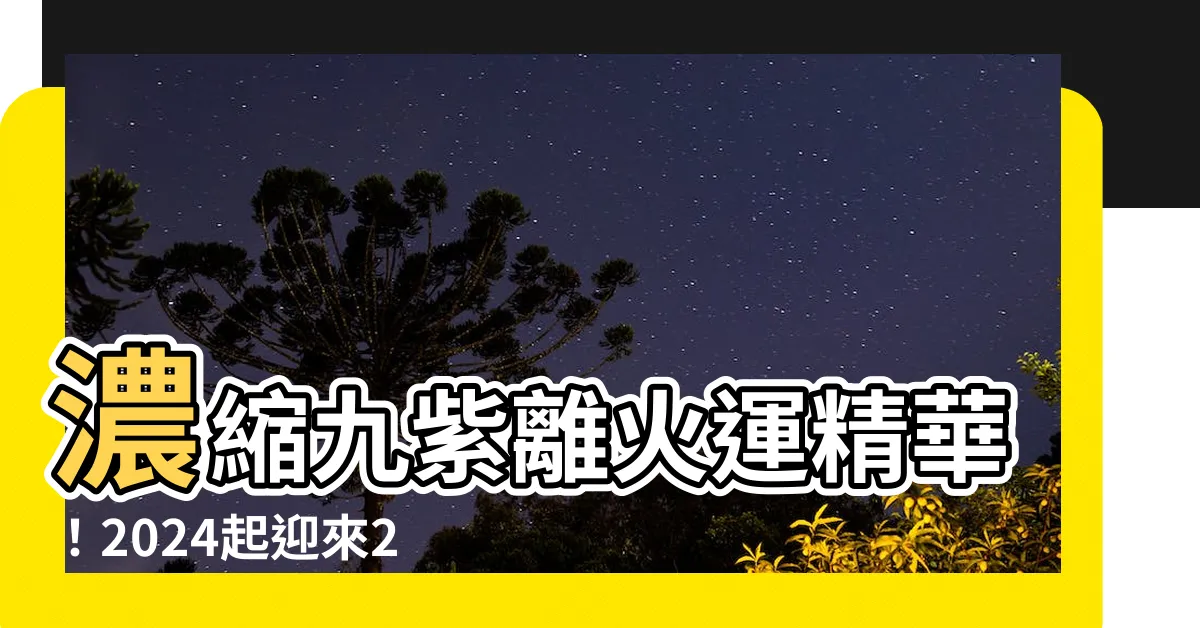 【九離紫火運】濃縮九紫離火運精華！2024起迎來20年大旺運