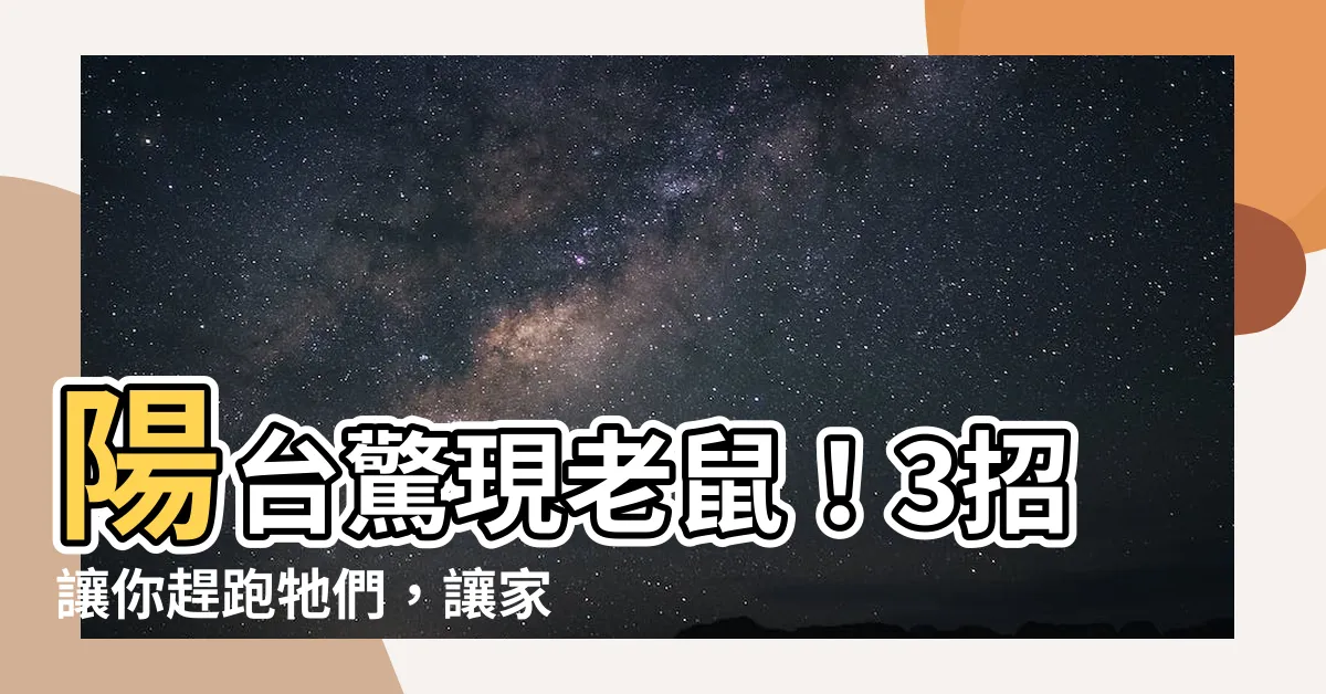 【陽台有老鼠】陽台驚現老鼠！3招讓你趕跑牠們，讓家遠離鼠患
