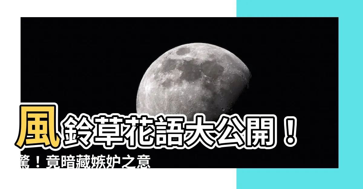 【風鈴草花語】風鈴草花語大公開！驚！竟暗藏嫉妒之意？
